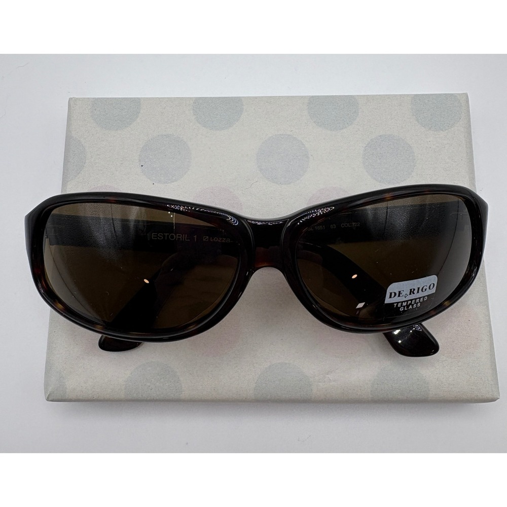 Lozza Estoril 1 1651/63/722 Brown/Tan Oval Tortoiseshell Sunglasses Italian Made